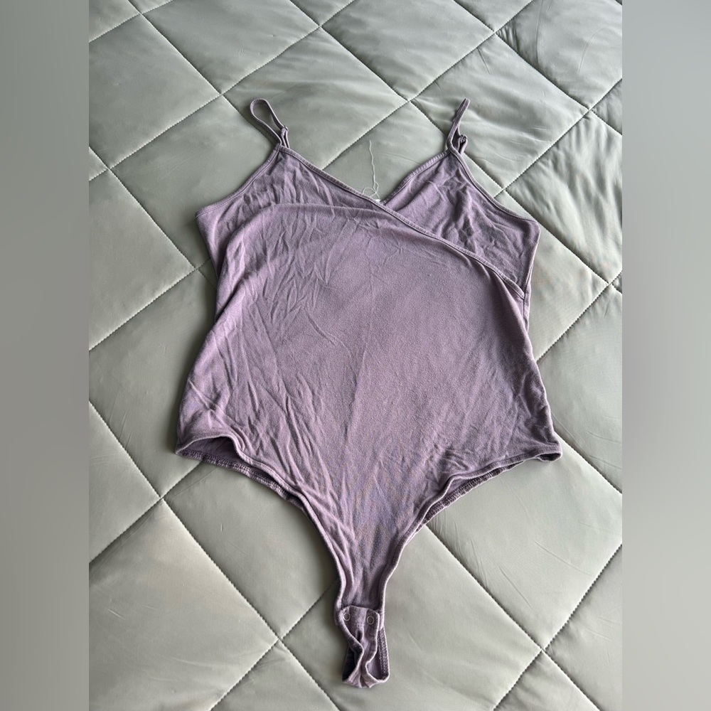 Garage Purple Asymmetrical Sleeveless Tank Top Style Bodysuit